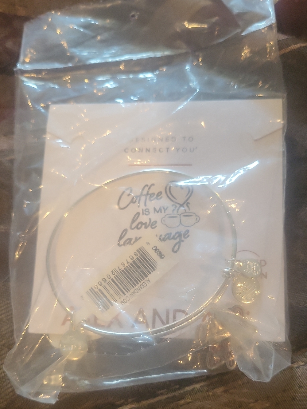 Alex Ani Limited Edition Bracelet Sealed Boxed Coffee Is My Love Langage